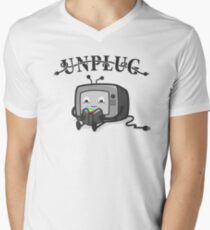 Camiseta de cuello en V Desenchufar