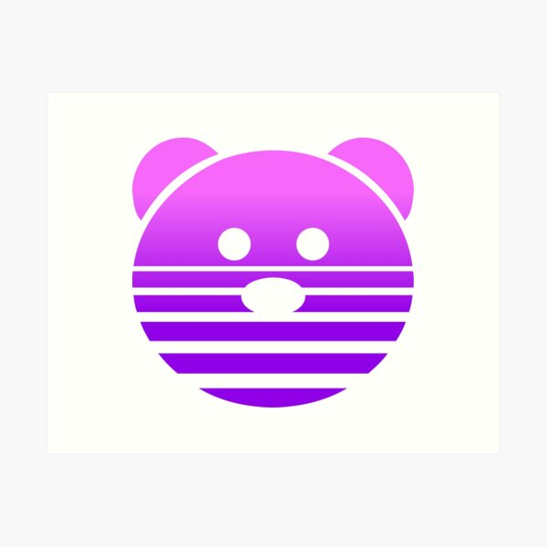 Aperçu de l'œuvre m20 Bear Logo Violet Vapor Fade créée et vendue par Ted Balmer.