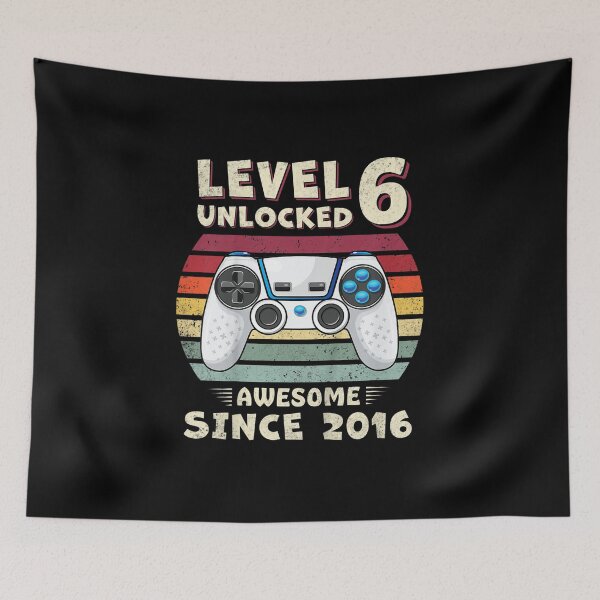 Aperçu de l'œuvre Enfants Six 6 ans BDay Fils Garçon Drôle Gamer 6ème 6 Ans Anniversaire créée et vendue par Kalashnikjaromi.