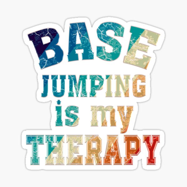 Aperçu de l'œuvre Copie de Base jump est ma thérapie, parachute de base jump drôle, cadeaux de base jump créée et vendue par Amirebdesign.