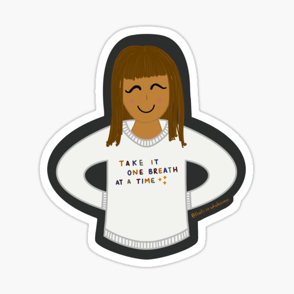 Item preview, Nimm es einen Atemzug nach dem anderen - Sticker designed and sold by TSWholesome.