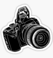 dslr / blk on blk Sticker