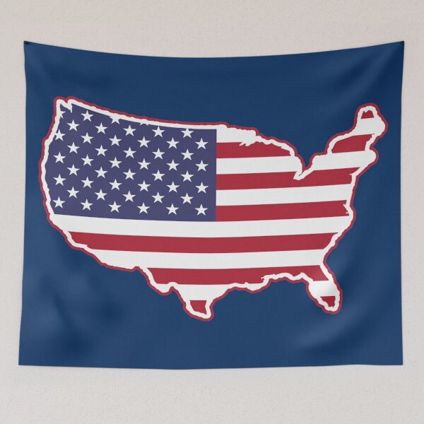 Item preview, USA Country Outline/Flag designed and sold by Cestus.