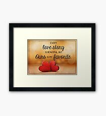 Love Story Framed Print
