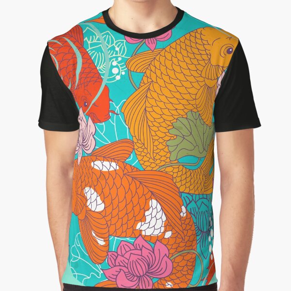 Japanese Koi Carp Fish - Circle 1 Graphic T-Shirt
