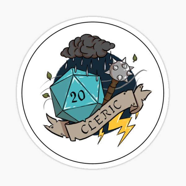 Item preview, Cleric Sticker: Tempest designed and sold by Aidan HJ.