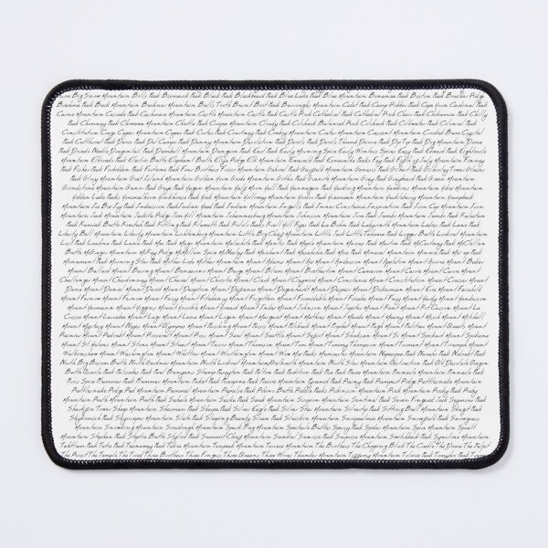 Item preview, List of the Mountains in Washington designed and sold by Corrie Mick.