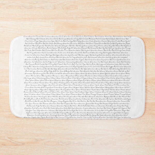 Item preview, List of the Mountains in Washington designed and sold by Corrie Mick.
