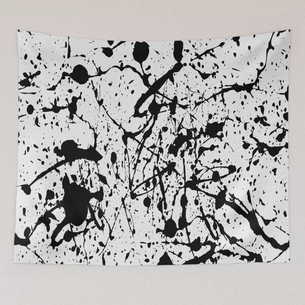 Item preview, Abstract Pattern Ink Brush Black And White Ink Blot Design designed and sold by SpotWarehouse.