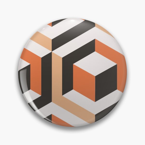Item preview, Blocks 3d geometric pattern orange background in abstract style designed and sold by SpotWarehouse.