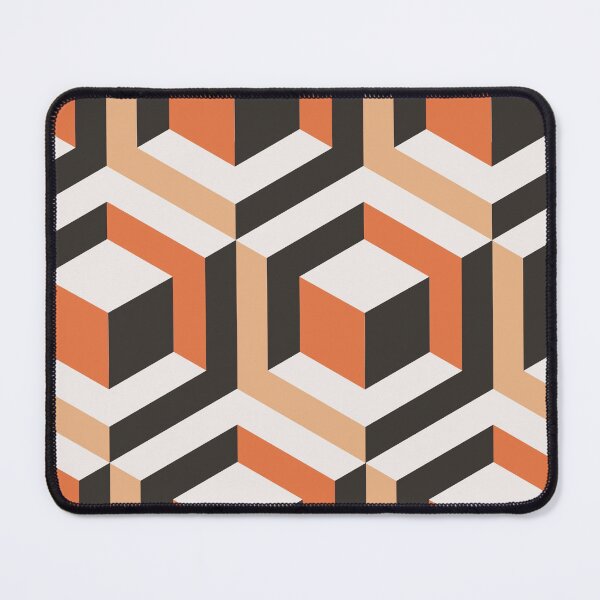 Item preview, Blocks 3d geometric pattern orange background in abstract style designed and sold by SpotWarehouse.