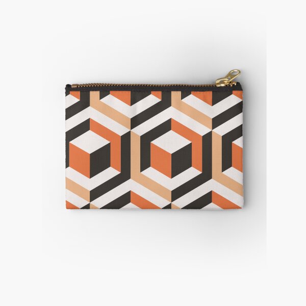 Item preview, Blocks 3d geometric pattern orange background in abstract style designed and sold by SpotWarehouse.