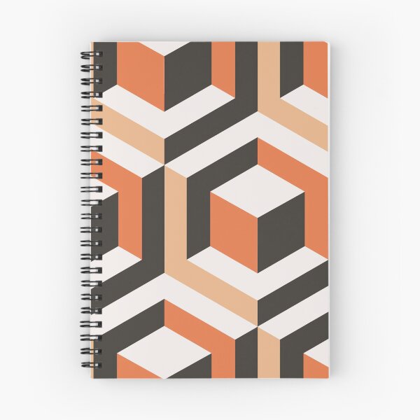 Item preview, Blocks 3d geometric pattern orange background in abstract style designed and sold by SpotWarehouse.
