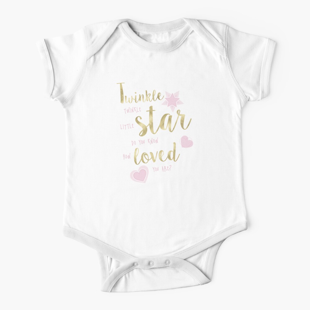 Twinkle twinkle little star do you know how loved you are (pink) Baby One-Piece