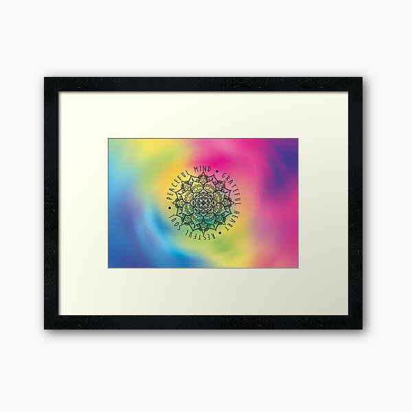 Peaceful Mind Mandala Framed Art Print