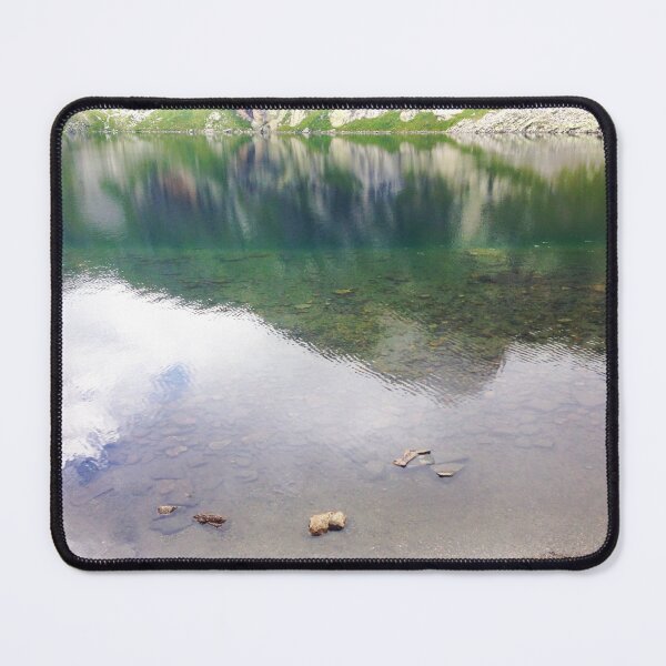 Item preview, Beautiful Water Reflection Seven Rila Lakes Bulgarian Photo Dark Green Background designed and sold by LuckyKermit.