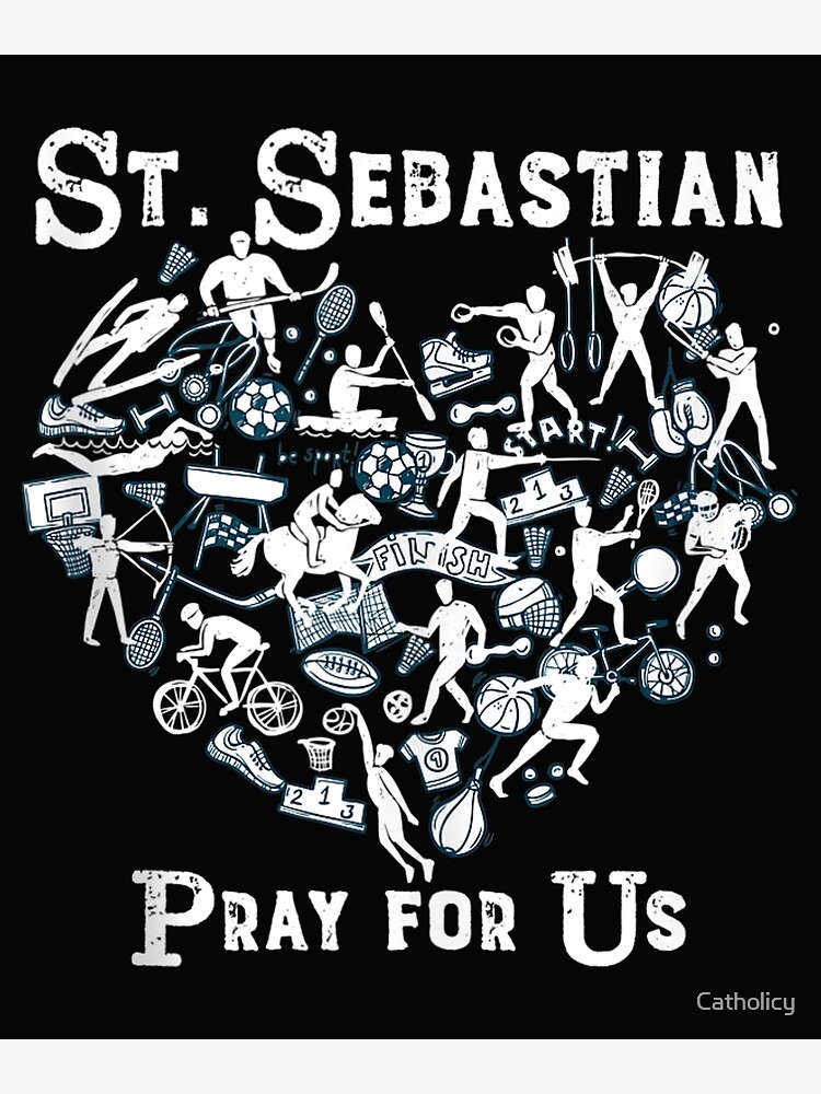 Disover St. Sebastian Patron Saint of Sports Athletes Catholic Premium Matte Vertical Poster