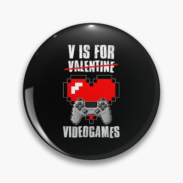 Item preview, V Is For Video Games, Valentines Day designed and sold by FNStuff.
