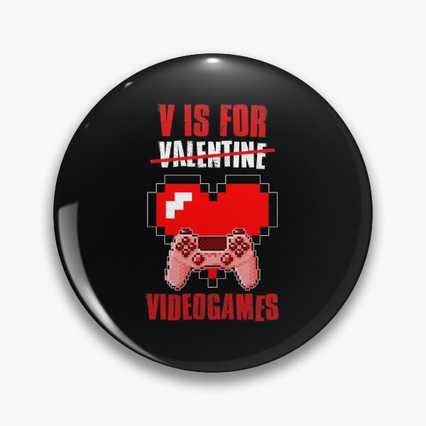 Item preview, V Is For Video Games, Valentines Day designed and sold by FNStuff.