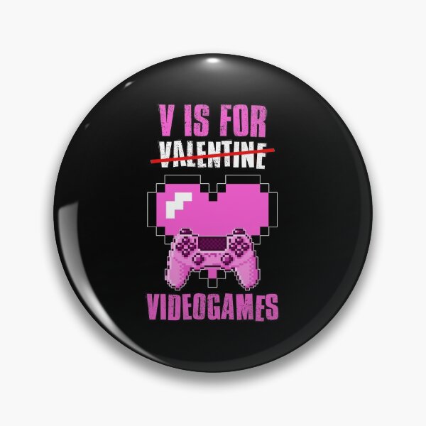 Item preview, V Is For Video Games, Valentines Day designed and sold by FNStuff.