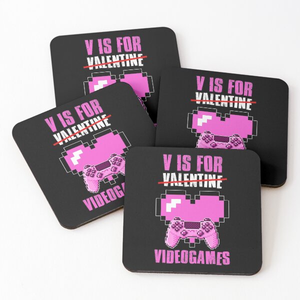 Item preview, V Is For Video Games, Valentines Day designed and sold by FNStuff.