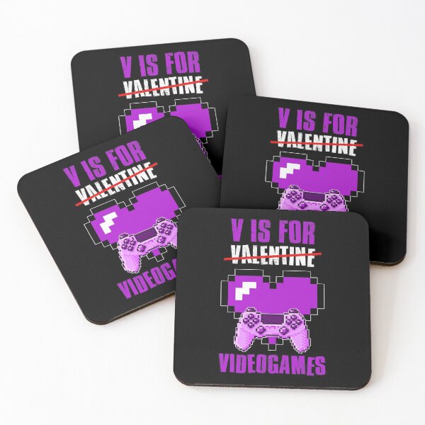Item preview, V Is For Video Games, Valentines Day designed and sold by FNStuff.