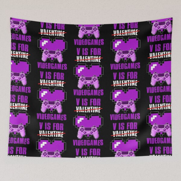 Item preview, V Is For Video Games, Valentines Day designed and sold by FNStuff.