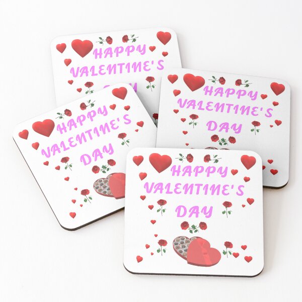 Item preview, Hearts Roses and Chocolates Happy Valentine's Day designed and sold by MottoDigging.