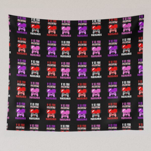 Item preview, V Is For Video Games, Valentines Day, Sticker Pack designed and sold by FNStuff.