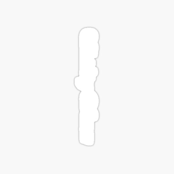 Shrinking Woman White Vertical Sticker