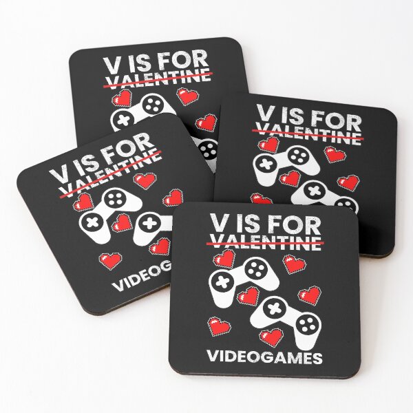 Item preview, V Is For Video Games, Valentines Day designed and sold by FNStuff.