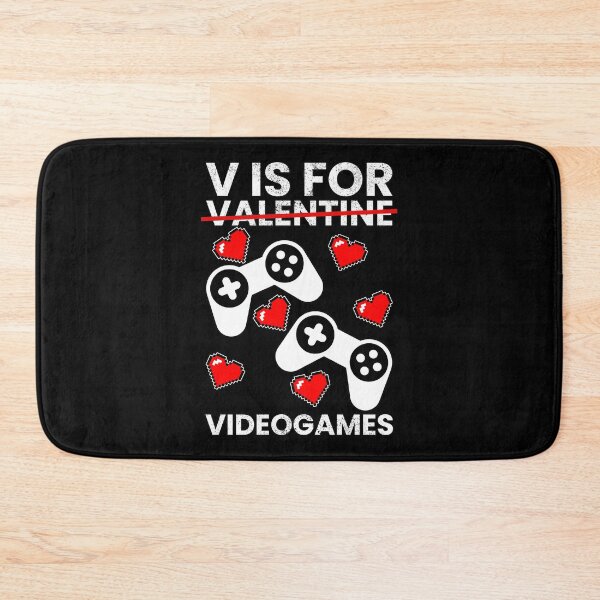 Item preview, V Is For Video Games, Valentines Day designed and sold by FNStuff.