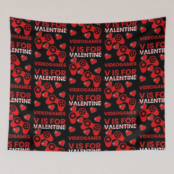 Item preview, V Is For Video Games, Valentines Day designed and sold by FNStuff.