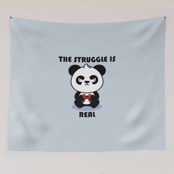 Item preview, The struggle is real gamer Panda designed and sold by hayamahsud.