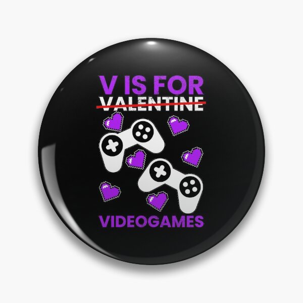 Item preview, V Is For Video Games, Valentines Day designed and sold by FNStuff.