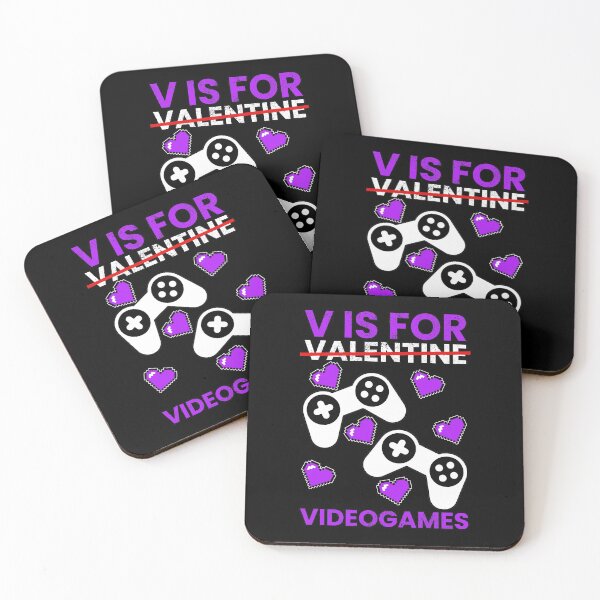 Item preview, V Is For Video Games, Valentines Day designed and sold by FNStuff.