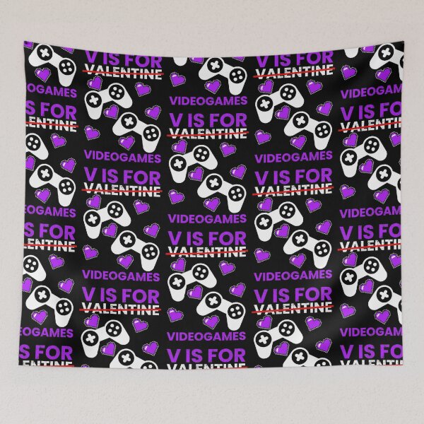 Item preview, V Is For Video Games, Valentines Day designed and sold by FNStuff.