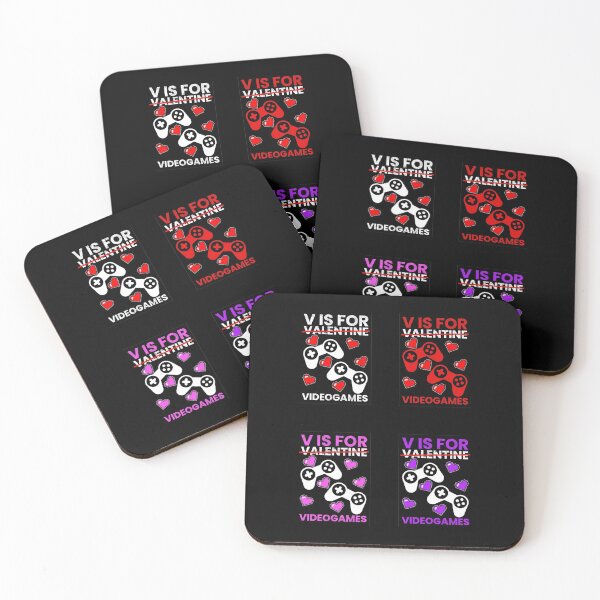 Item preview, V Is For Video Games, Valentines Day, Sticker Pack designed and sold by FNStuff.