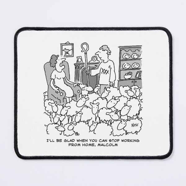 Item preview, Shepherd Working from Home with his Sheep designed and sold by NigelSutherland.