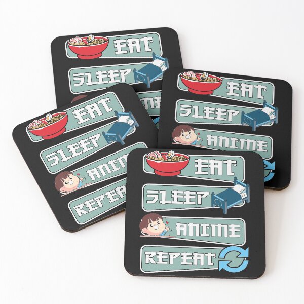 Item preview, Funny kawaii Eat Sleep Anime Repeat Anime Manga designed and sold by SARAHKUHNS.