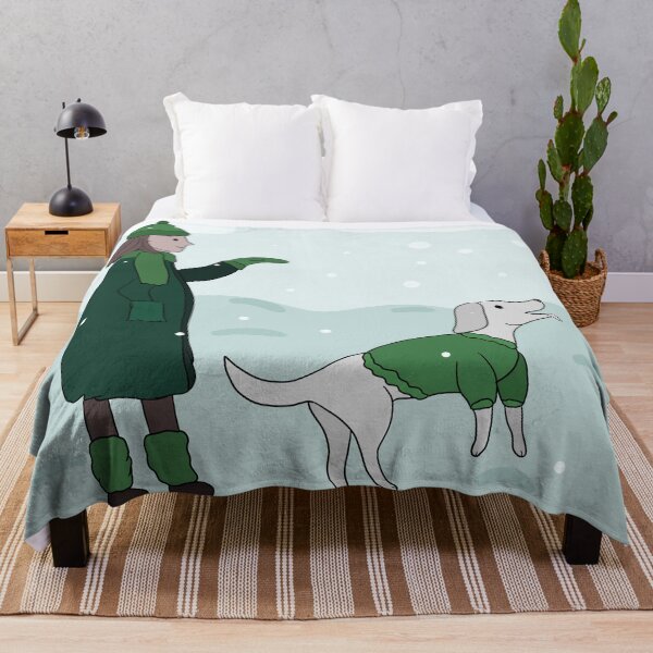 Item preview, Dog walk in the snow designed and sold by Antiope33.