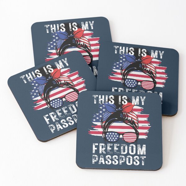 Item preview, This is My Freedom Passport, Messy Bun American Flag headband designed and sold by Benchamart.