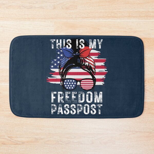 Item preview, This is My Freedom Passport, Messy Bun American Flag headband designed and sold by Benchamart.