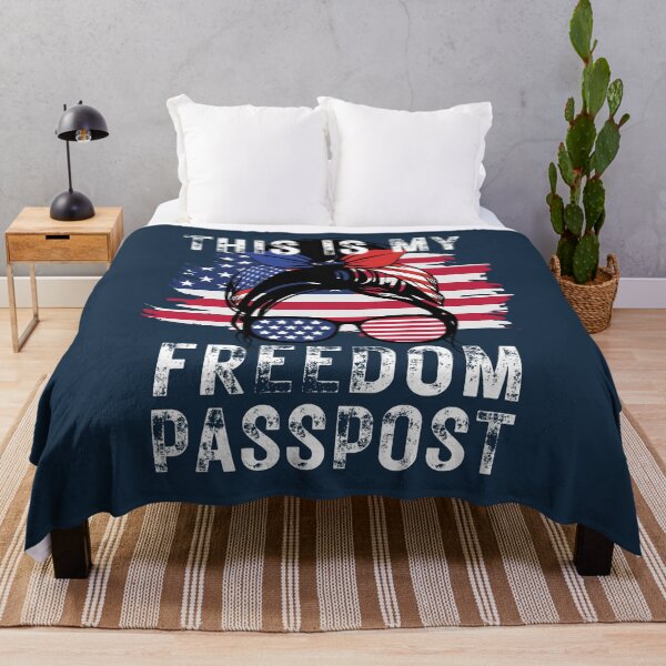 Item preview, This is My Freedom Passport, Messy Bun American Flag headband designed and sold by Benchamart.