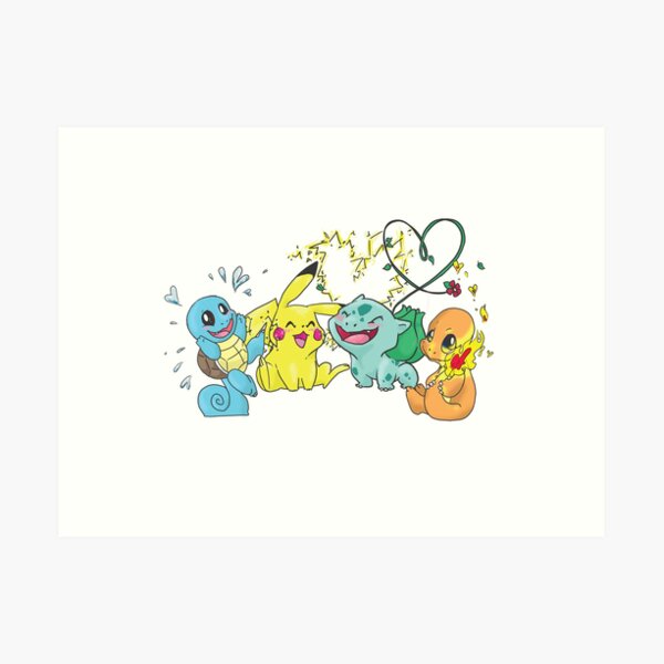 4 Blushing Starters Art Print
