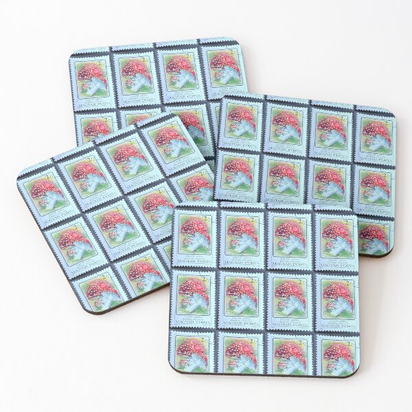 Item preview, Red Mushroom Mycology Vintage Postage Stamp designed and sold by Factory57.