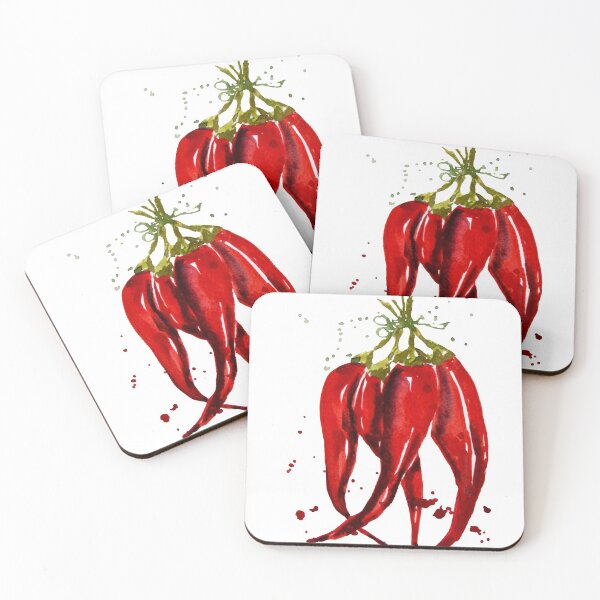Item preview, Hot red pepper watercolor designed and sold by VittaArtDream.
