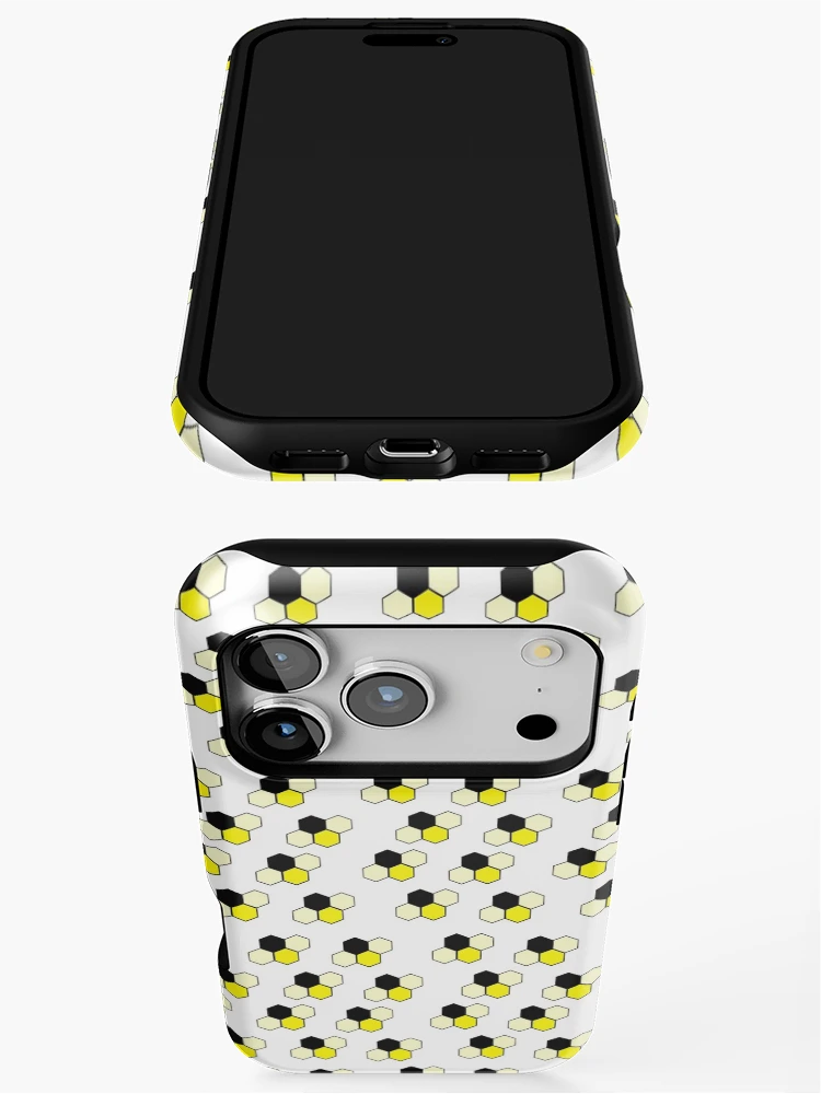 Thumbnail 3 of 4, iPhone Case, Geometric Bees designed and sold by PyroPython.