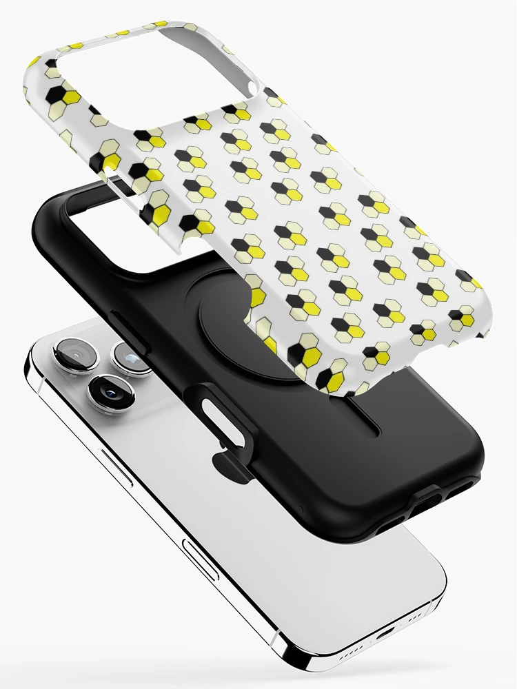 Thumbnail 2 of 4, iPhone Case, Geometric Bees designed and sold by PyroPython.