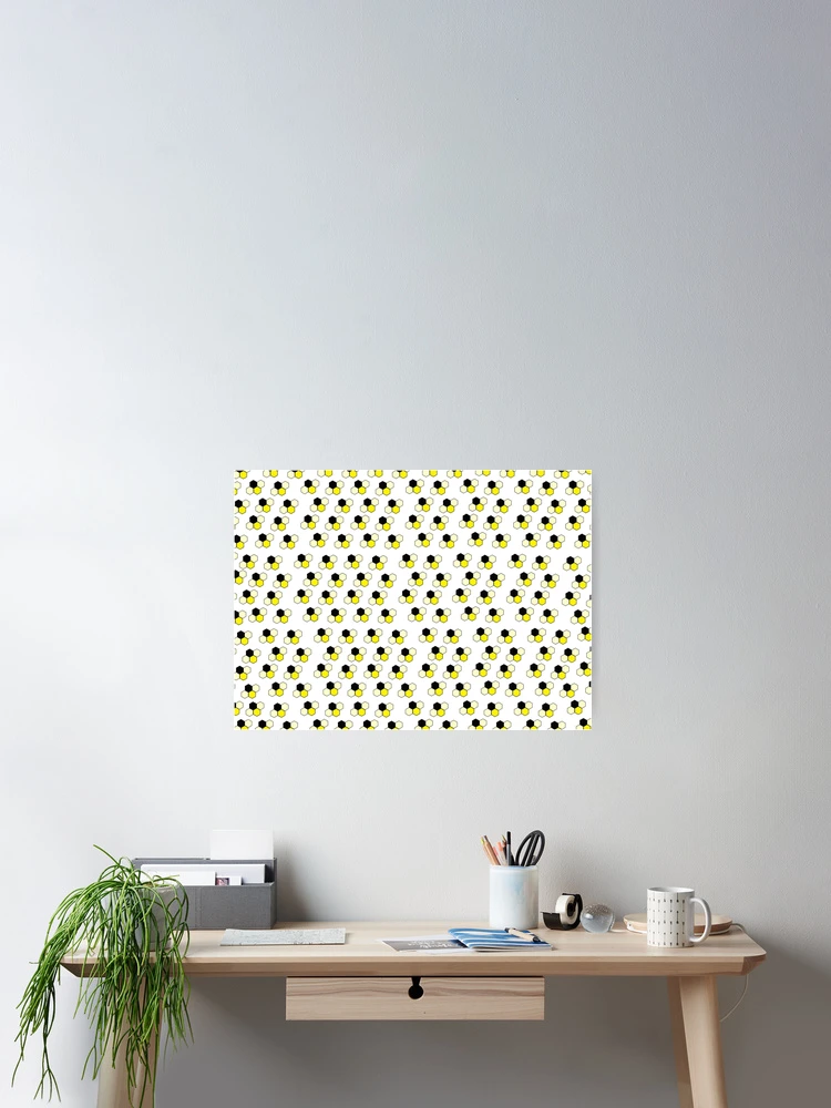 Thumbnail 2 of 3, Poster, Geometric Bees designed and sold by PyroPython.